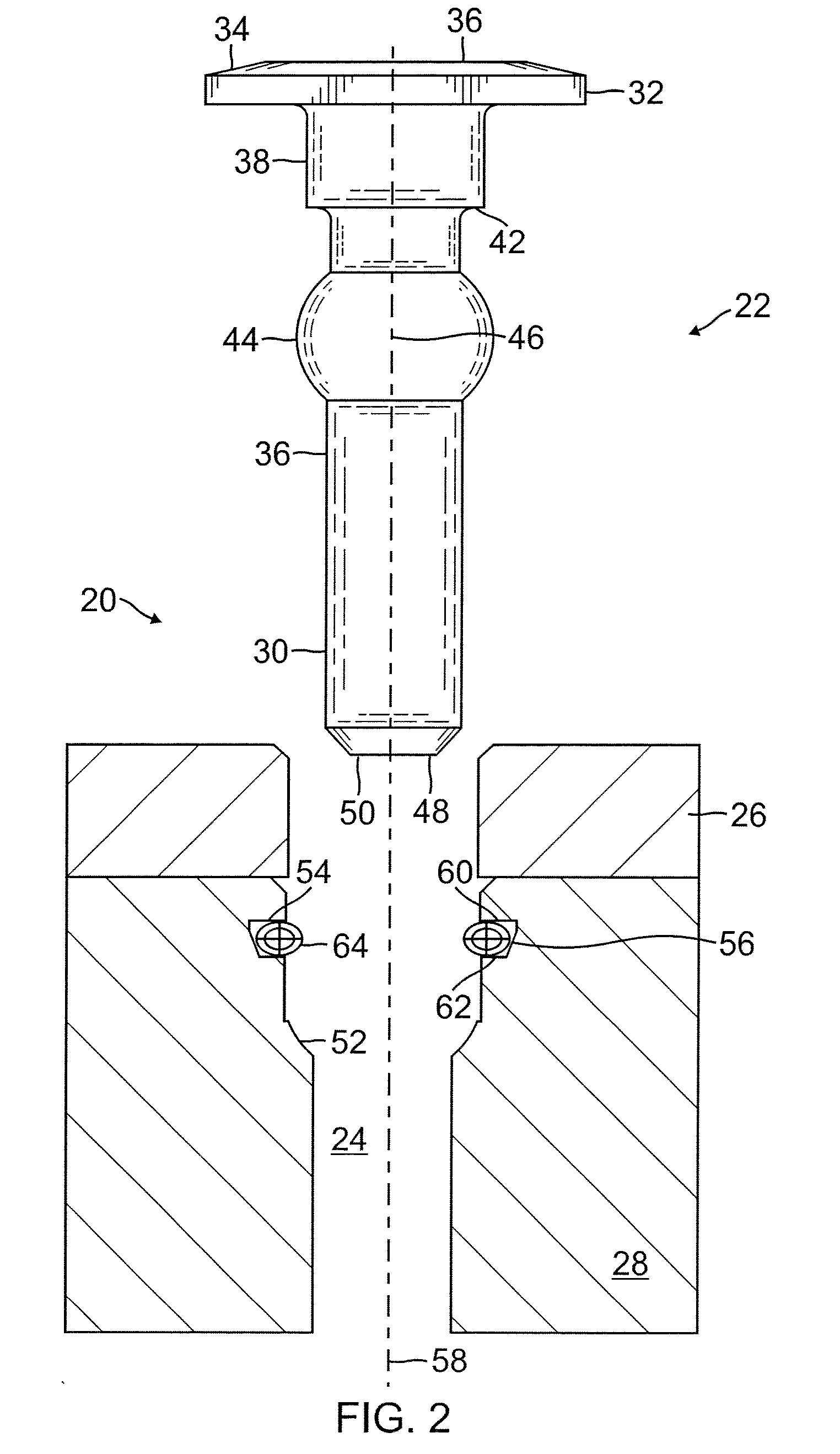 Apparatus including a pin connector for securing a first member and a second member to one another, and associated methods