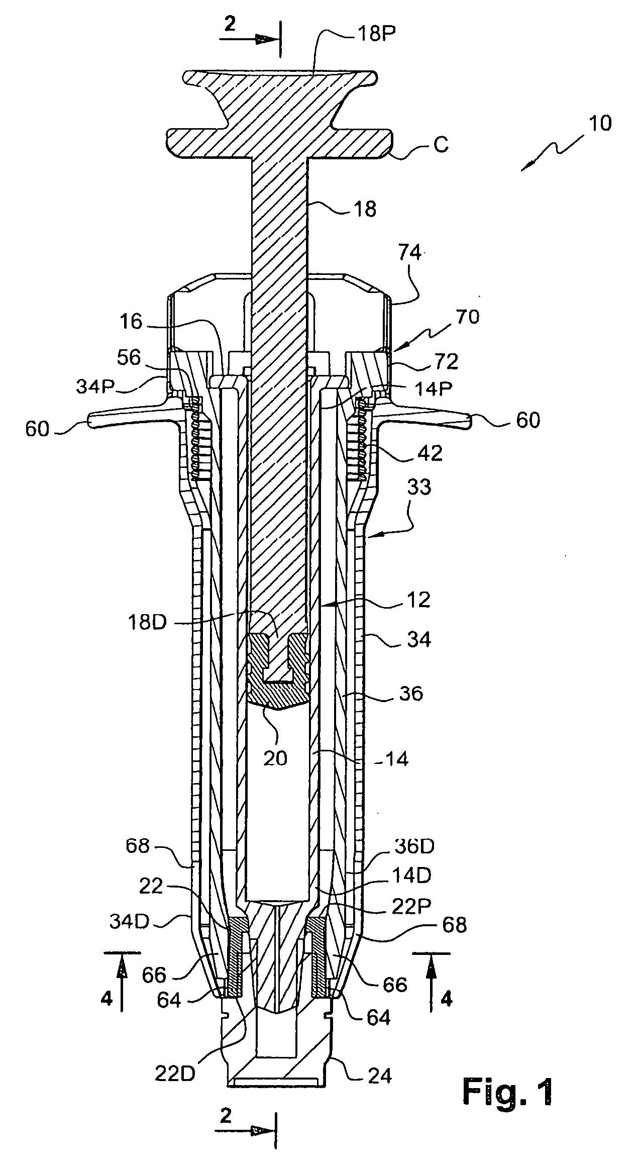 Safety device for a liquid injection syringe, and a syringe assembly including the device