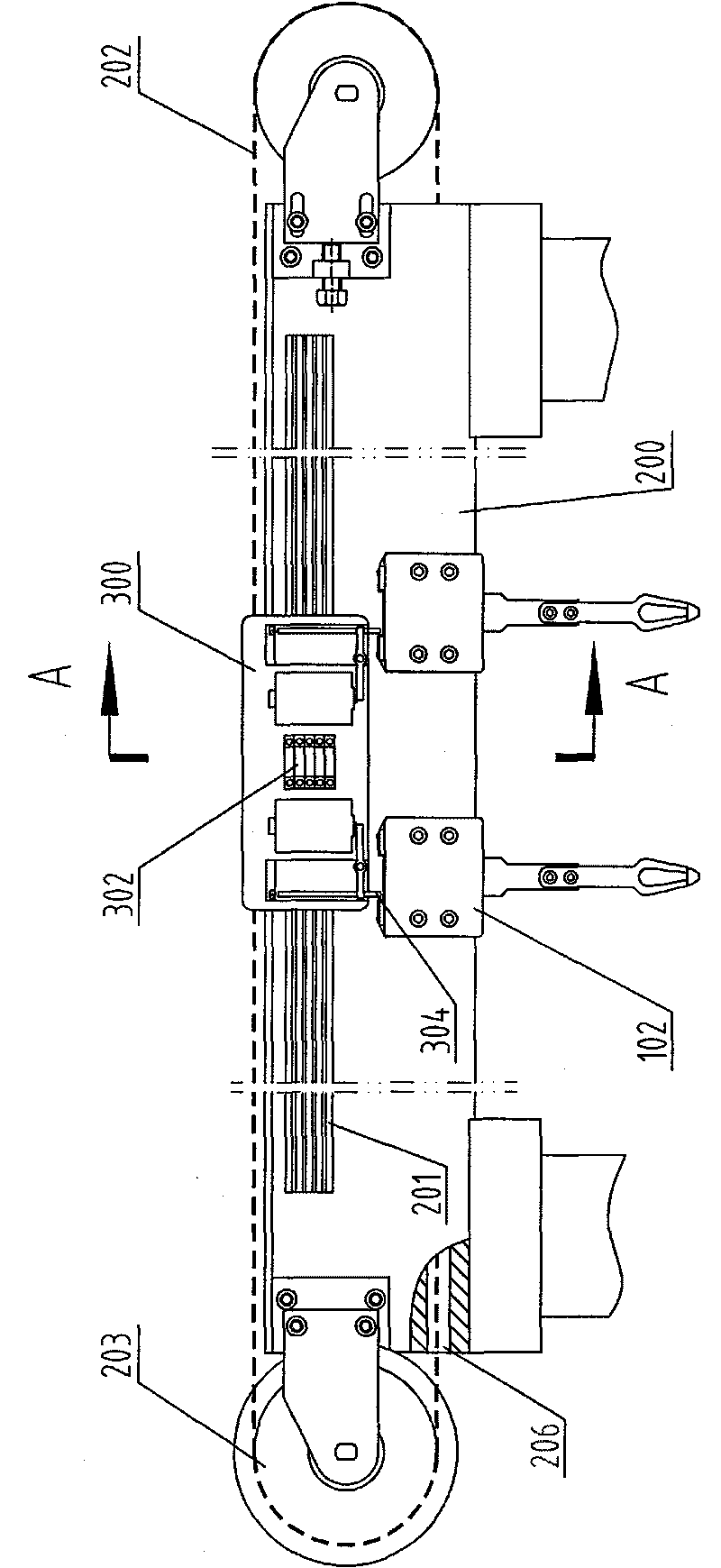 Shuttle box driving device for computer flat machine