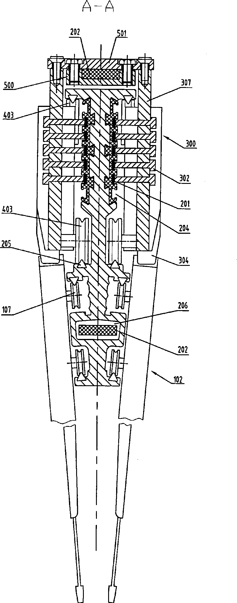 Shuttle box driving device for computer flat machine