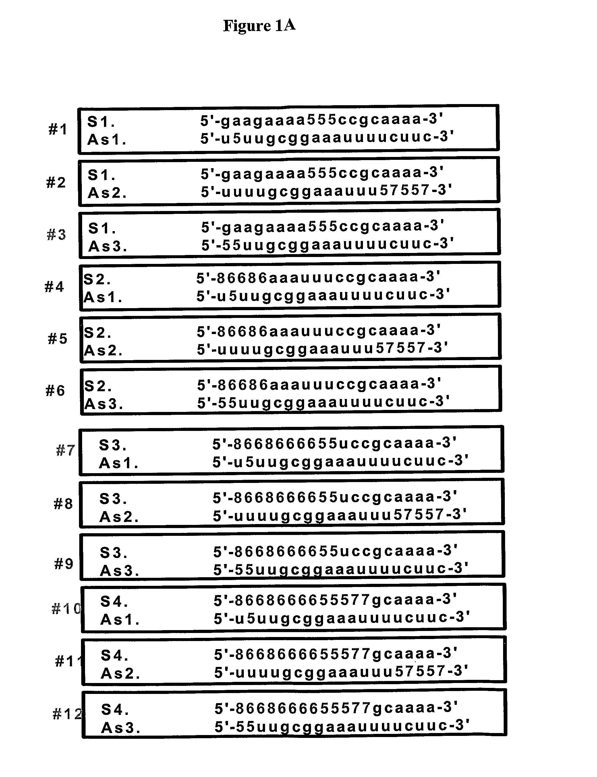 Novel sirna structures