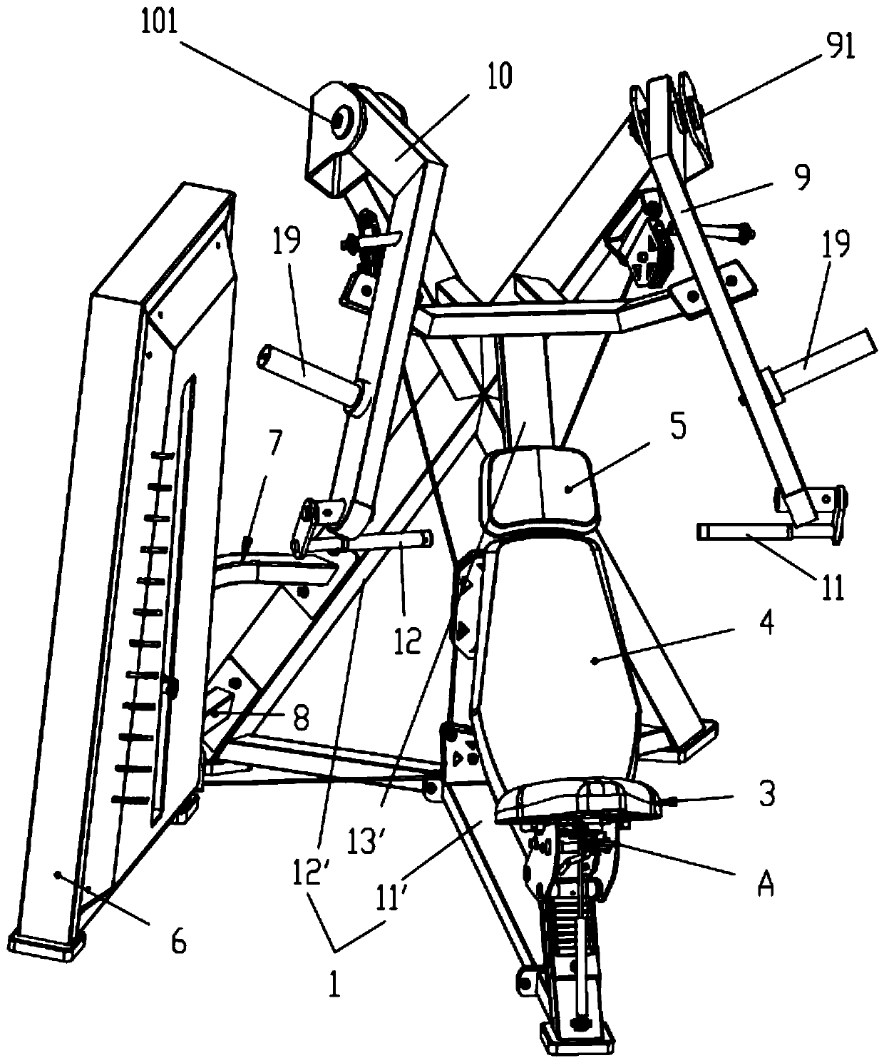 Prone position chest-pushing training device