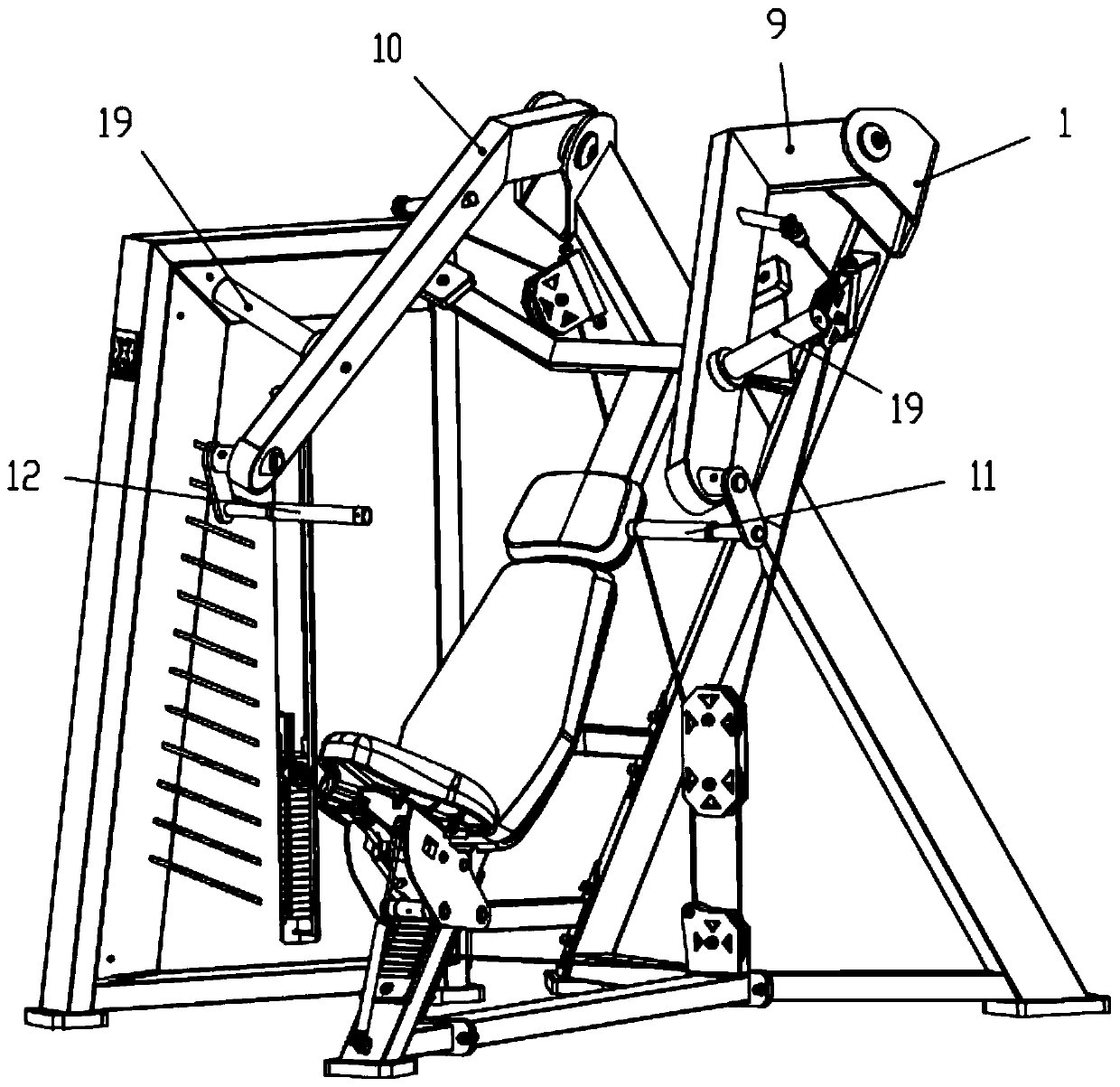 Prone position chest-pushing training device