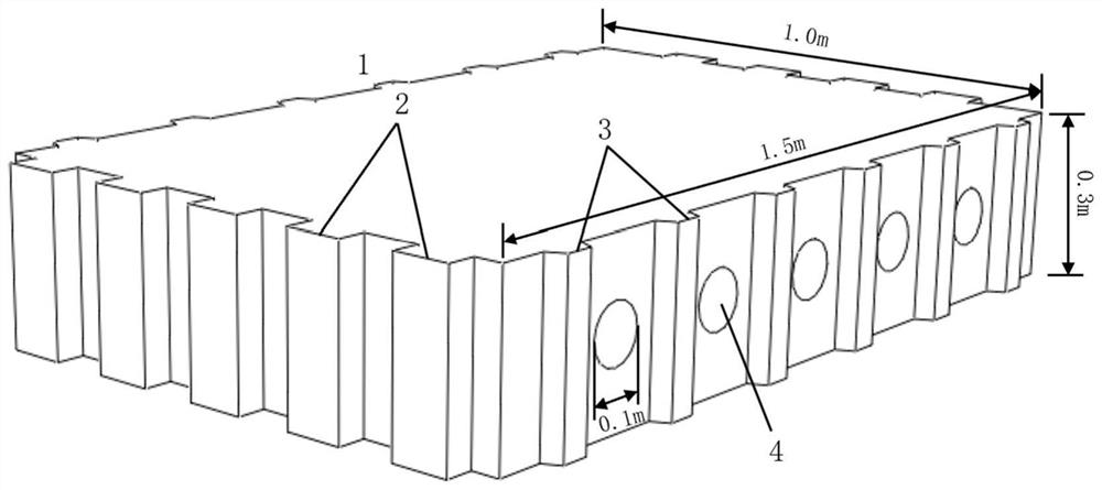 Prefabricated assembly type hollow cement concrete base plate structure and construction method