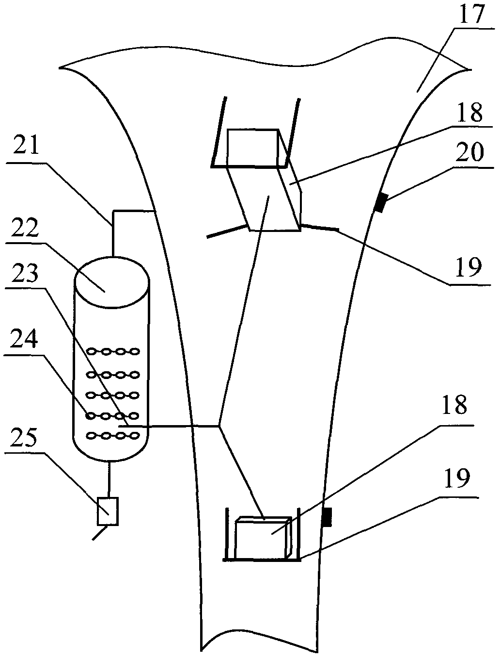 Silo wall rapping air hammer