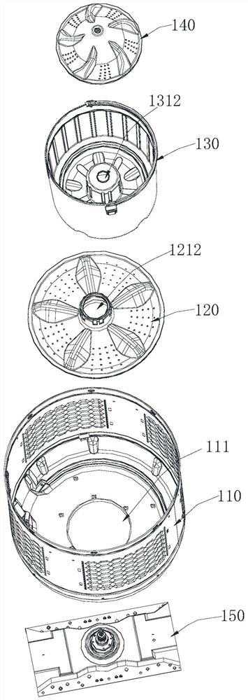 Washing tub assembly of washing machine and washing machine