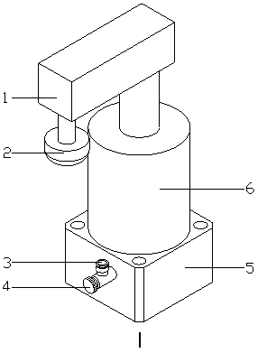 Rust-proof rotary air cylinder air pressure clamping device for machining engine oil shell body