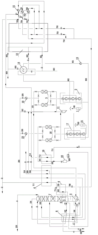 Air separation method capable of being matched with cold energy supply in receiving station