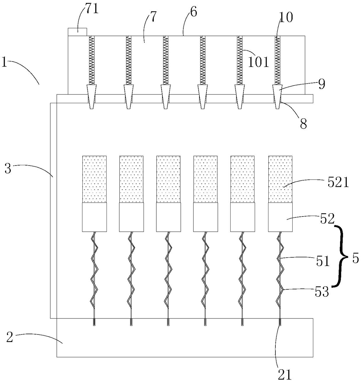 An aizhu punching device based on warm needling therapy