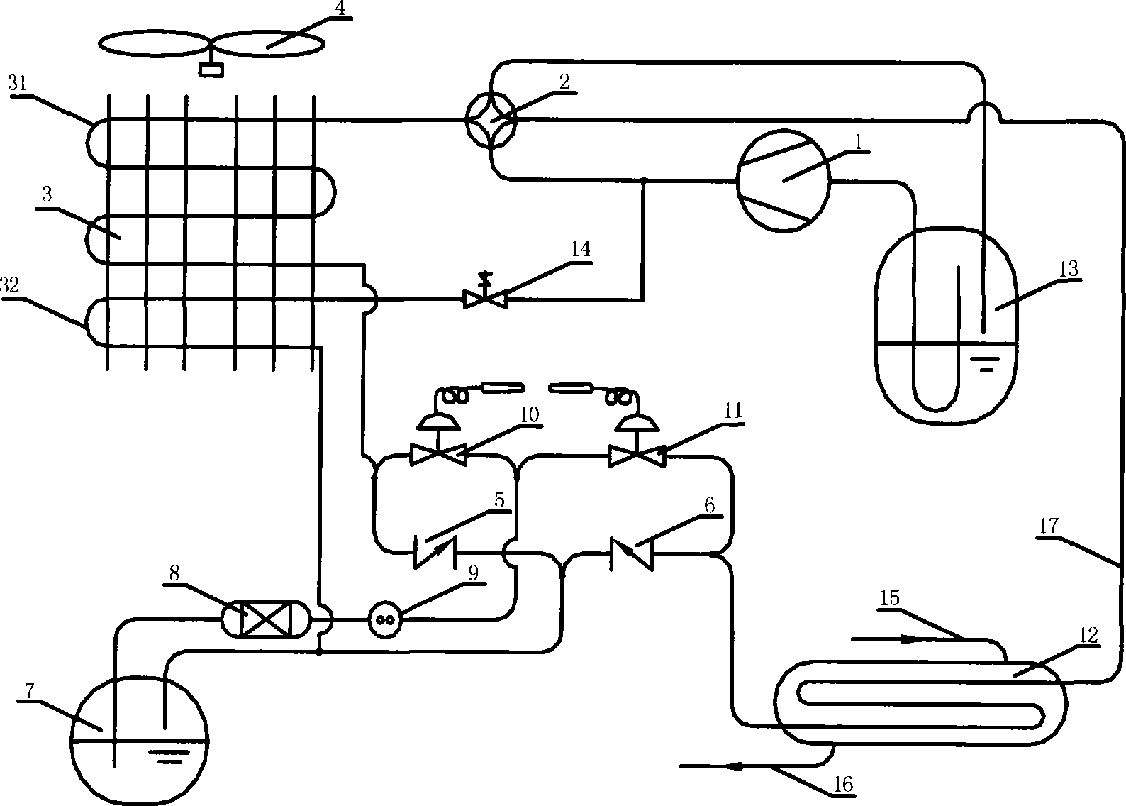 Low-temperature air-cooling heat pump unit