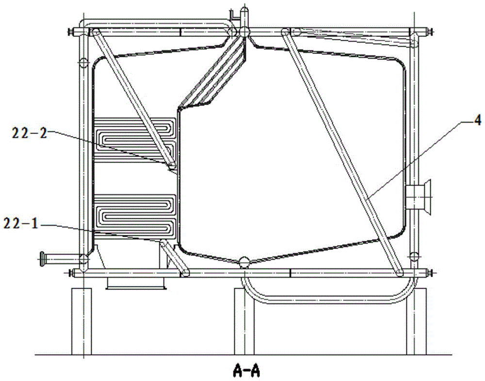 Water circulation structure of a gas corner tube hot water boiler