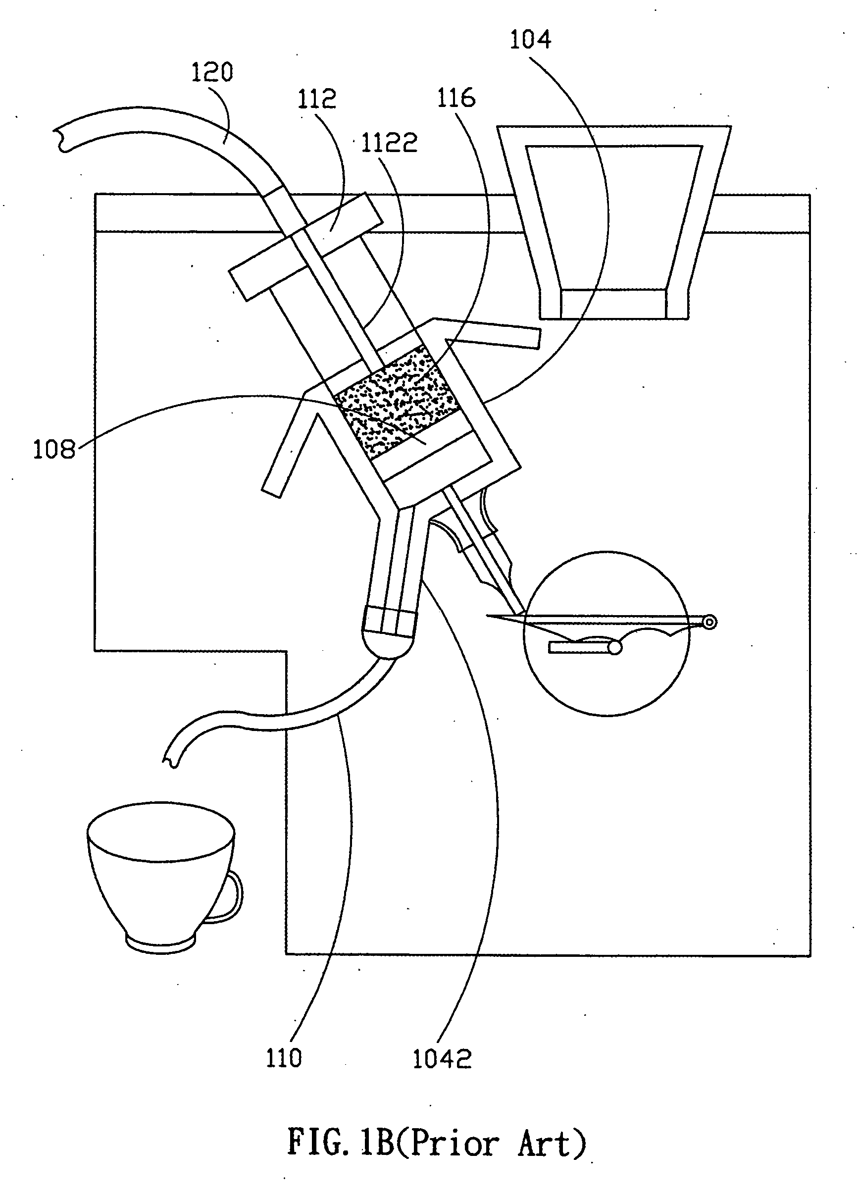 Structure of brewing chamber of coffee machine