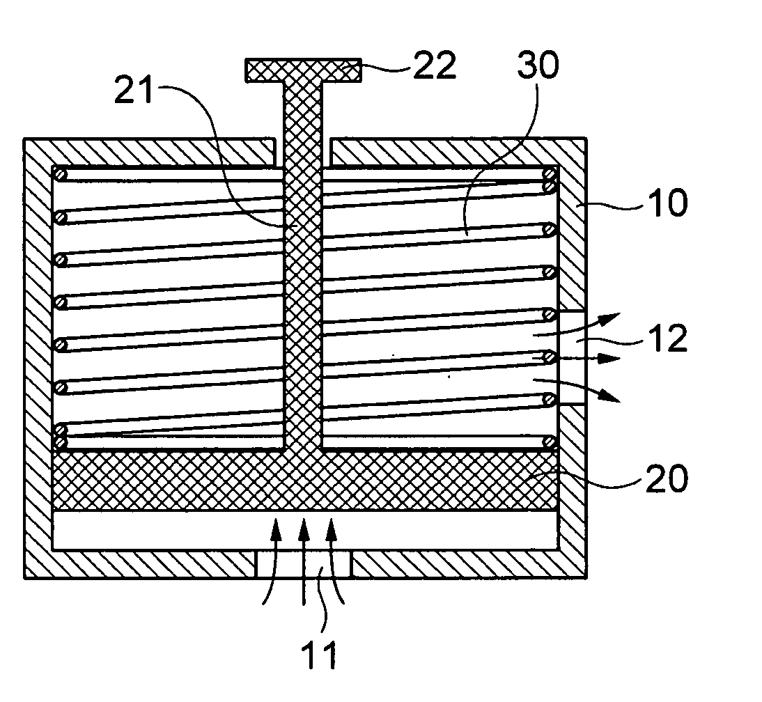 Air valve for energy storage device and energy storage device including the same