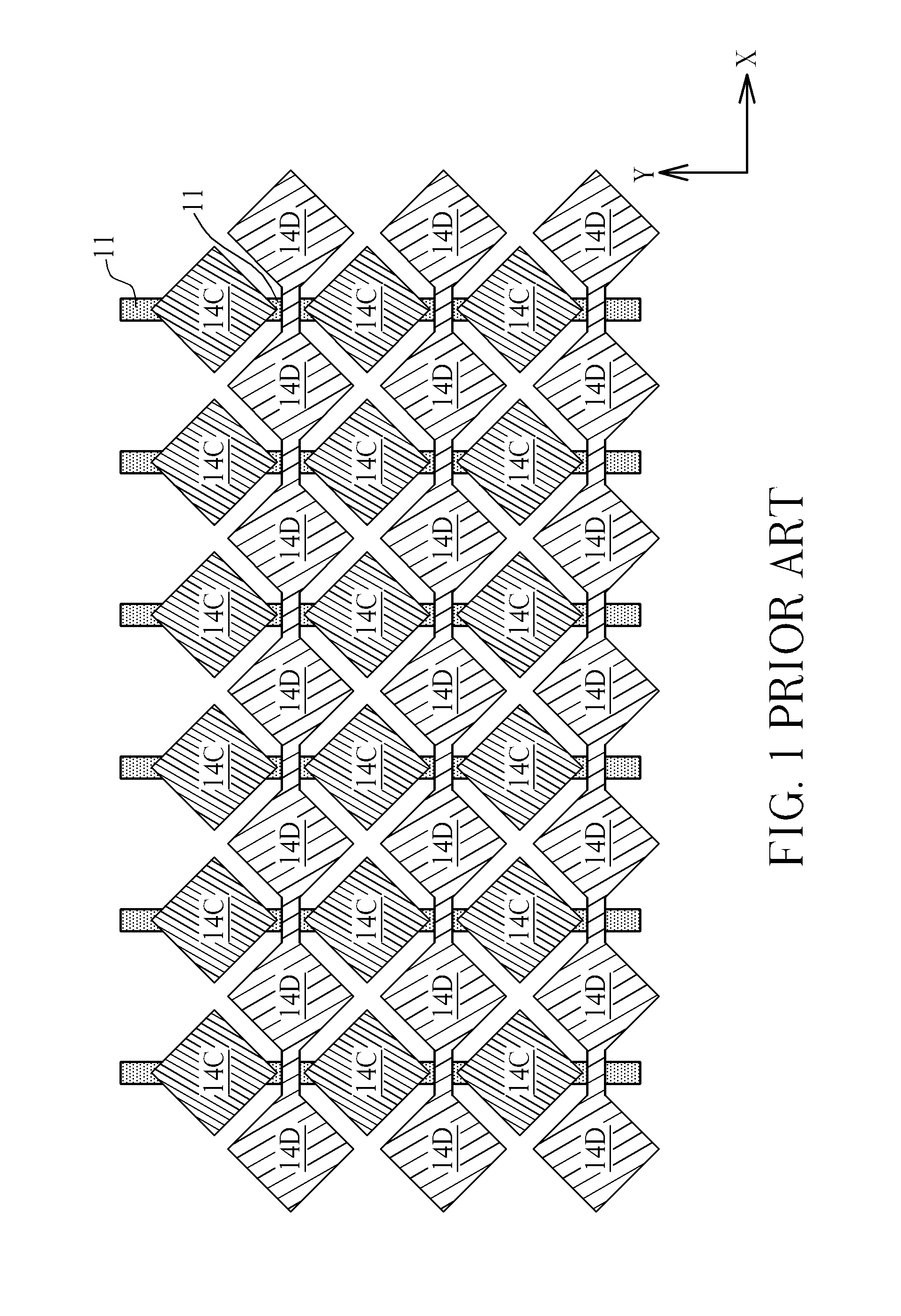 Sensing structure of touch panel