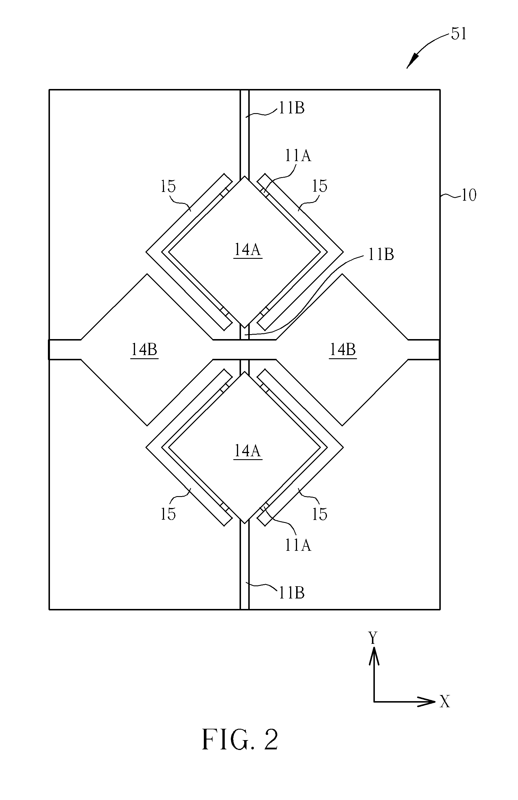 Sensing structure of touch panel