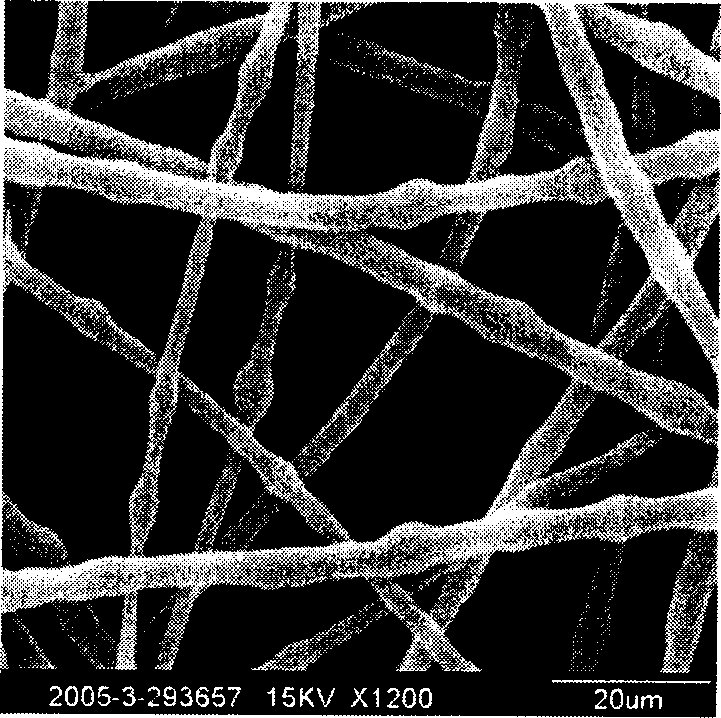 Core-shell composite micron/nano fiber and preparation method thereof