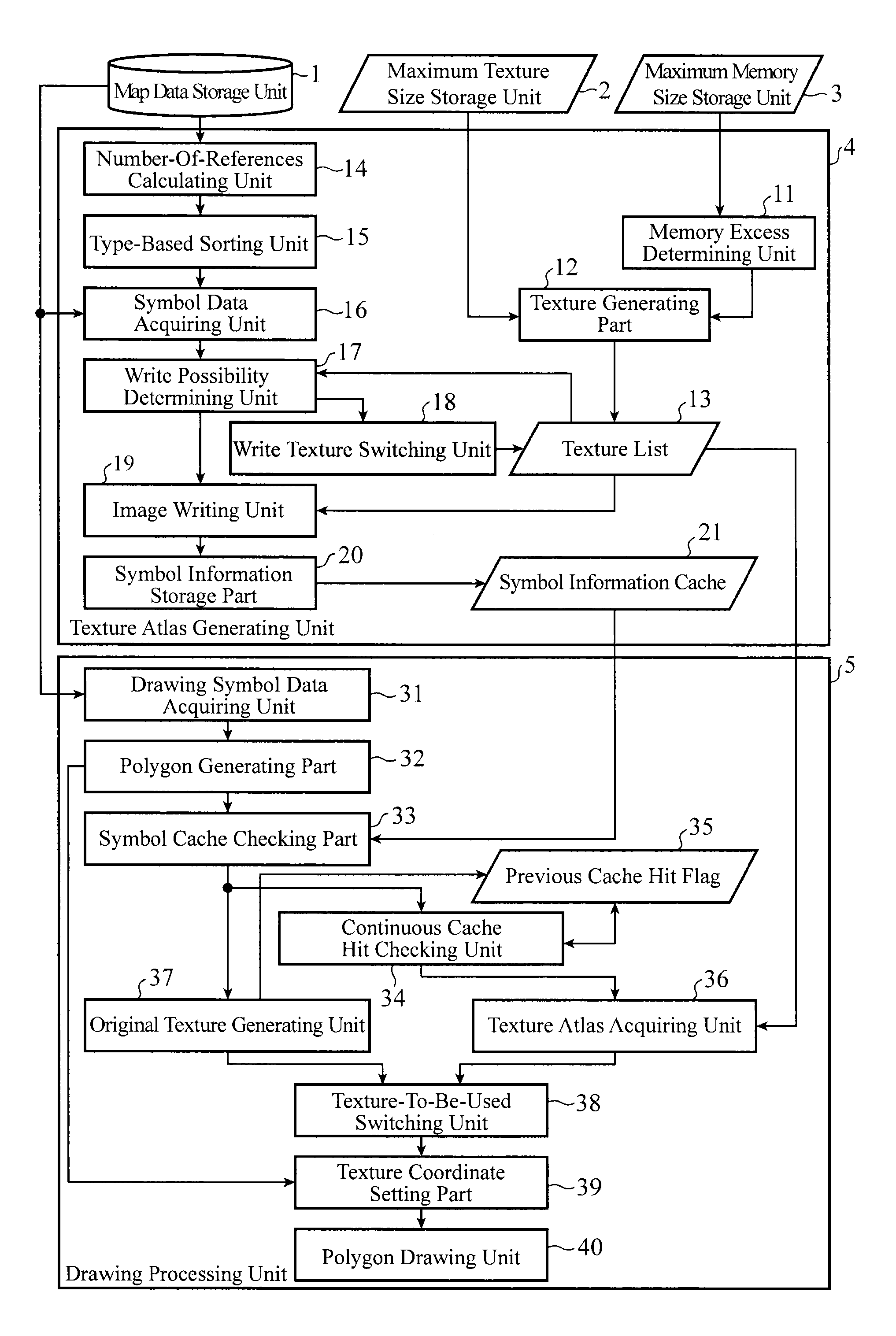 Map symbol drawing device