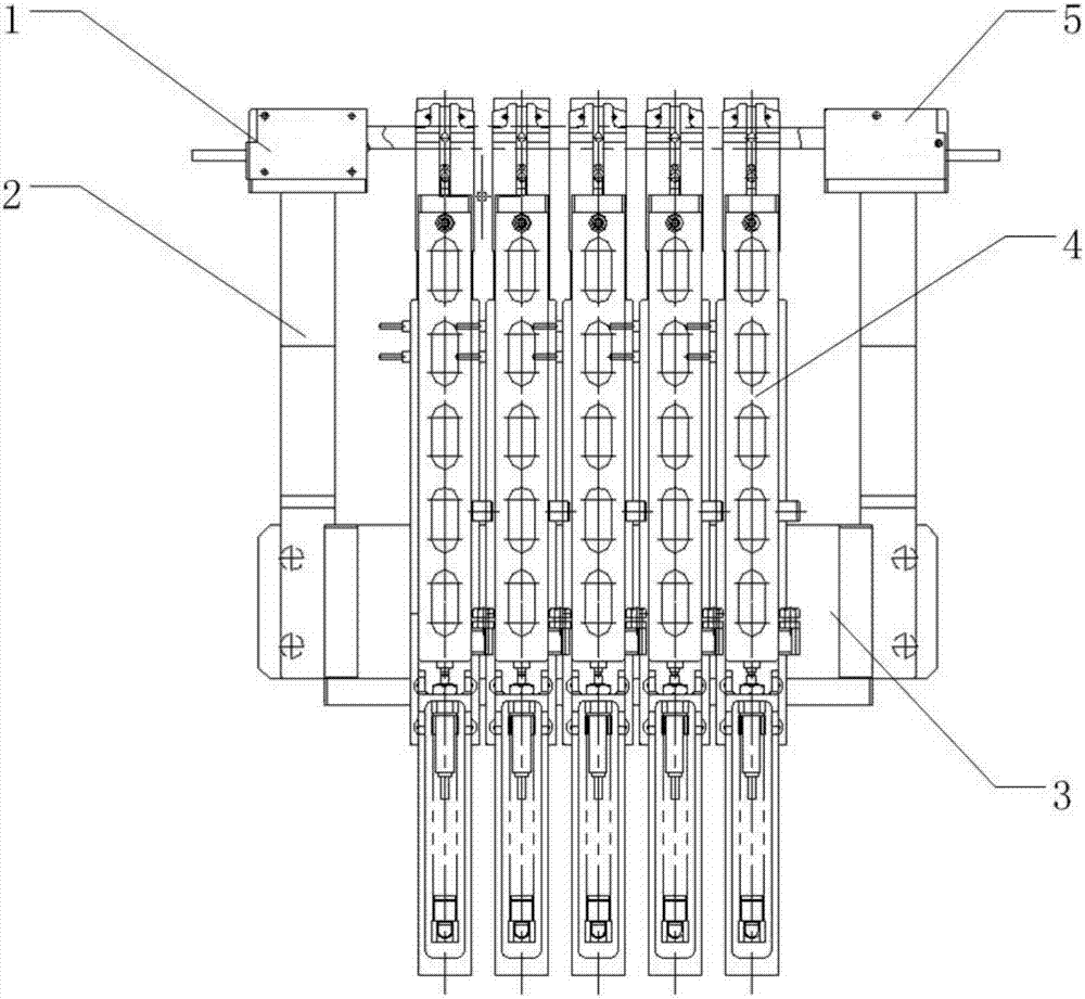 A nail feeding device for automatic drilling and riveting machine