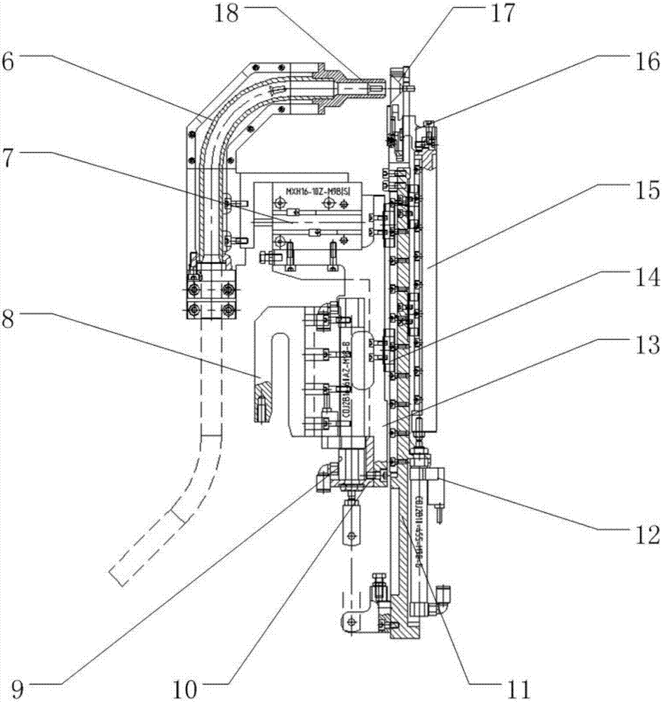 A nail feeding device for automatic drilling and riveting machine