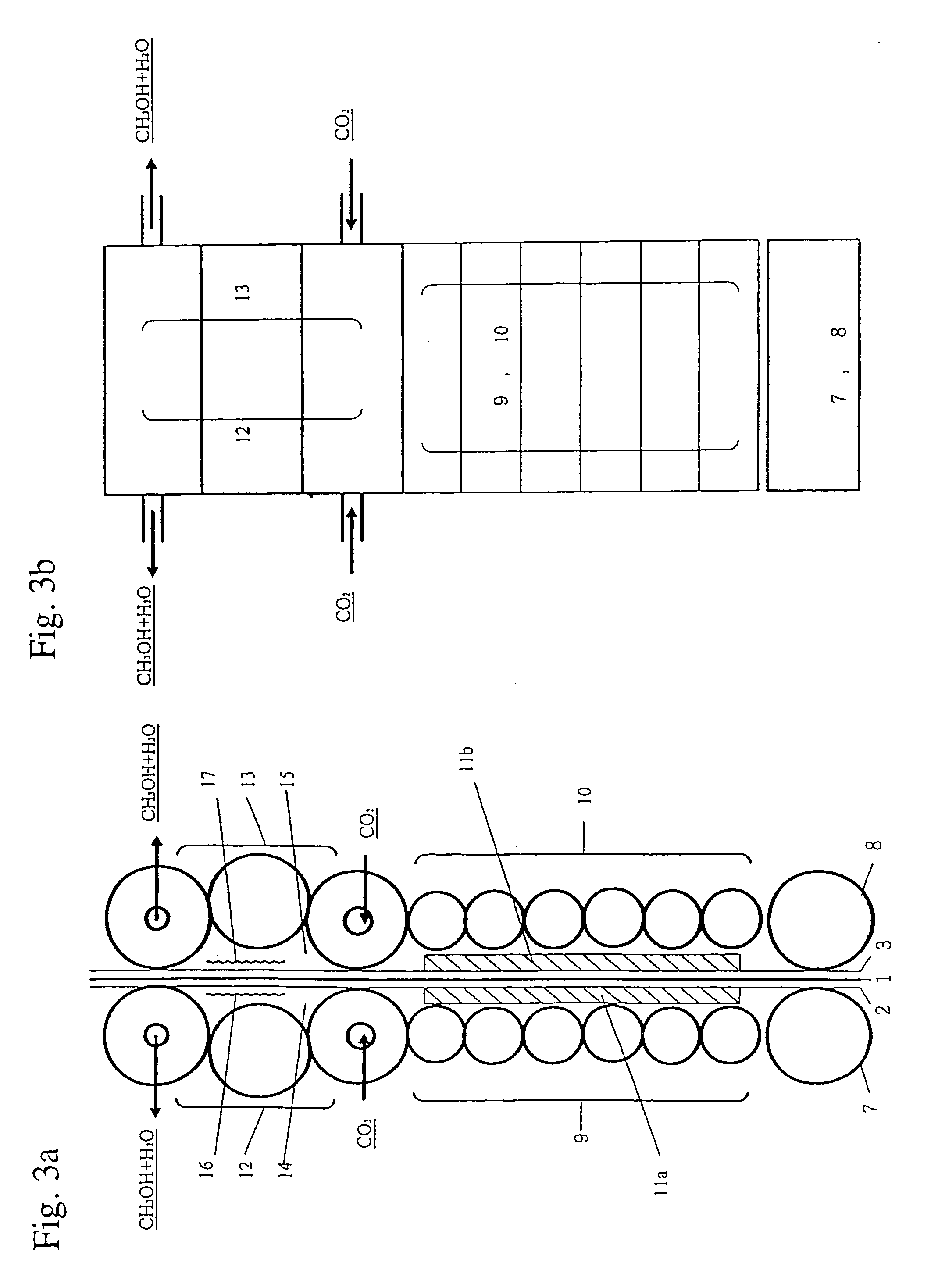 Method for hydrogenating carbon dioxide, treating apparatus, and basic material for hydrogenation