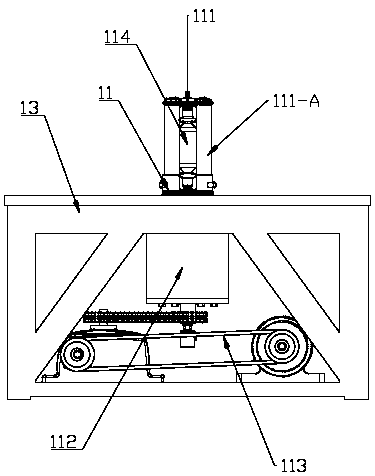 A wheel rim inner support type spinning machine