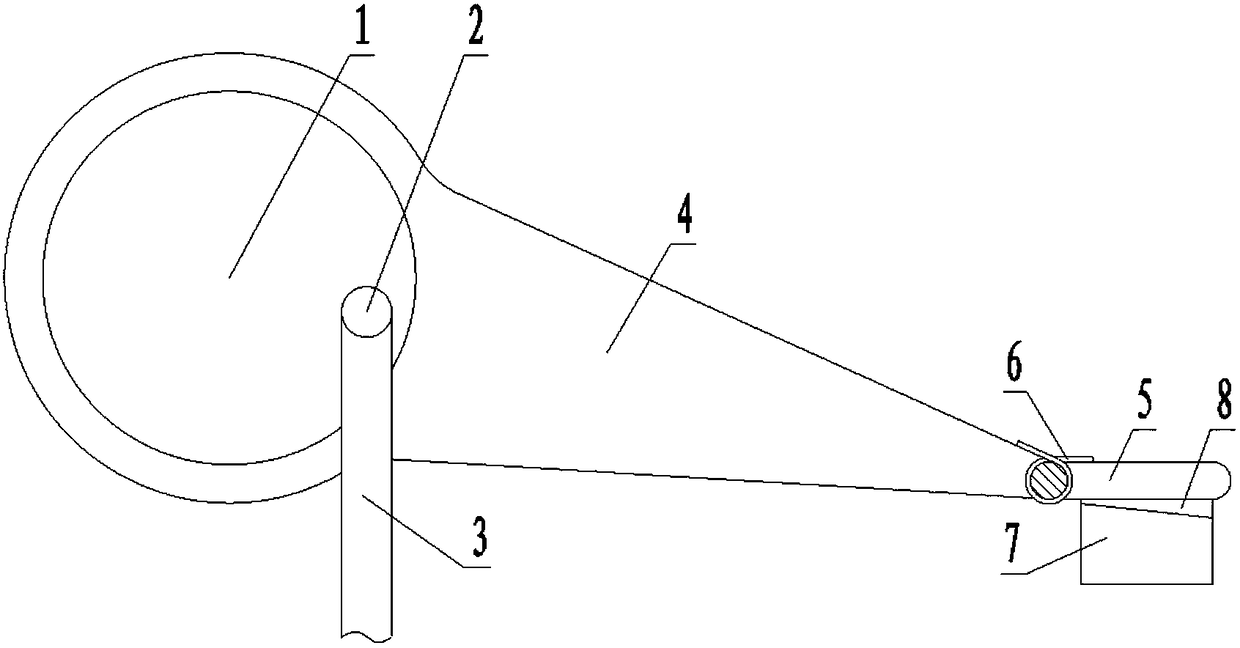 Cloth clamping device with tensioning effect