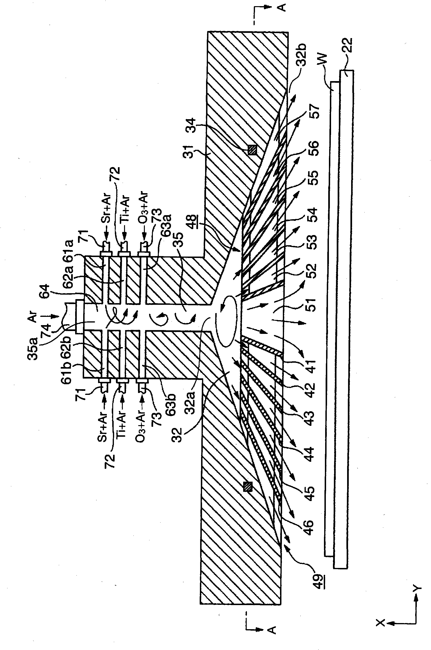 Gas feeding device, treating device, treating method, and storage medium