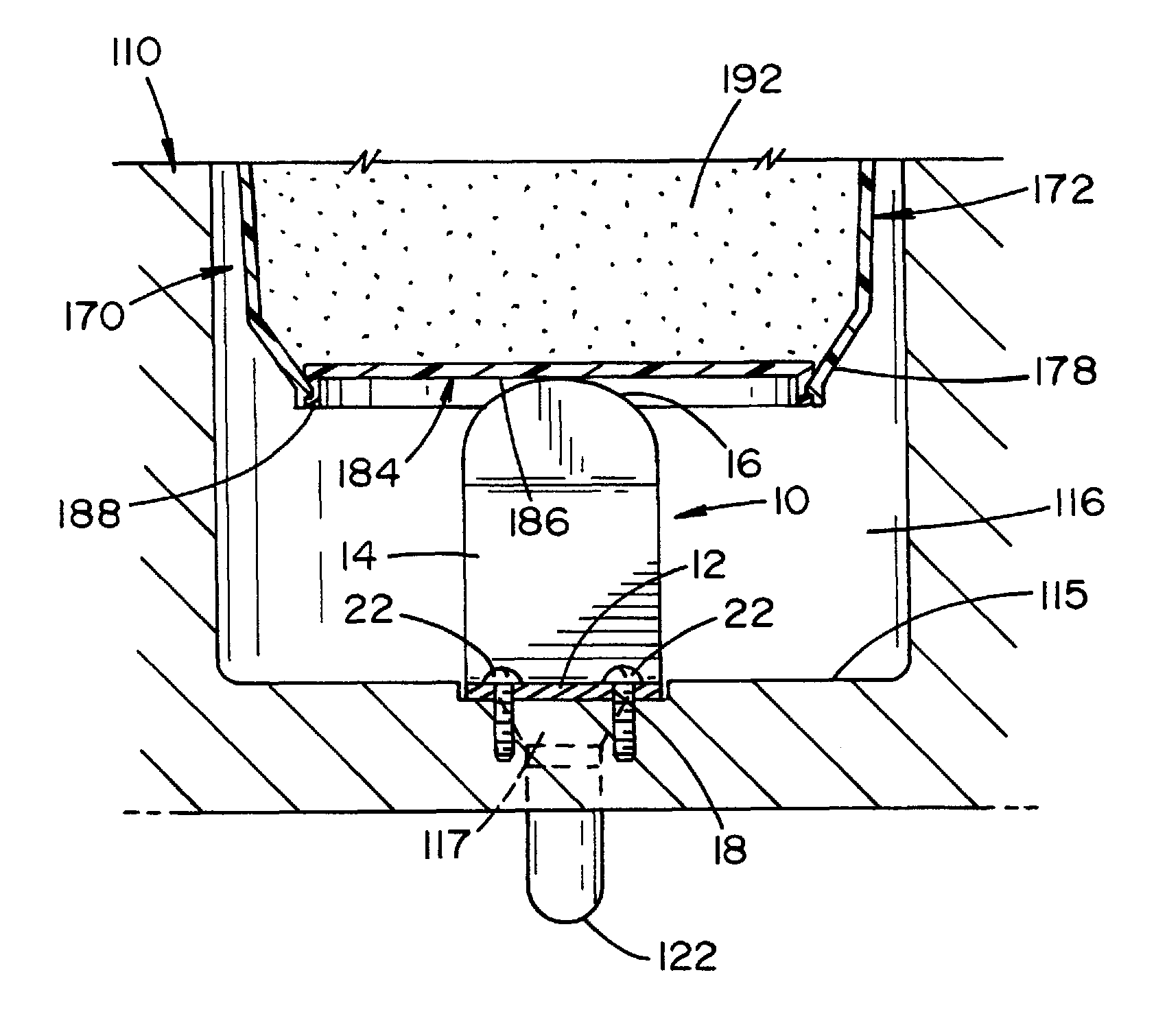 Apparatus for releasing a dry chemistry into a liquid sterilization system