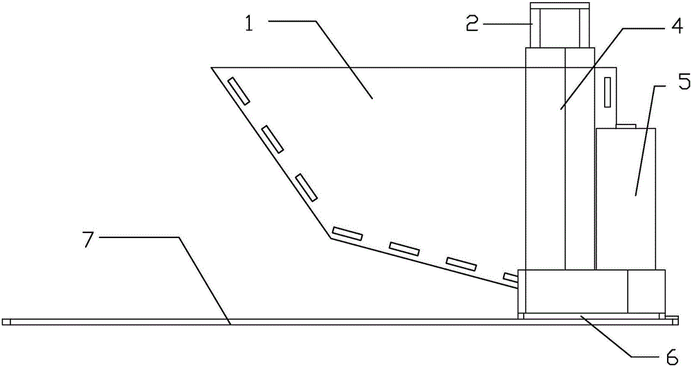 Electric push rod lifting mechanism capable of realizing loading and unloading of cargoes