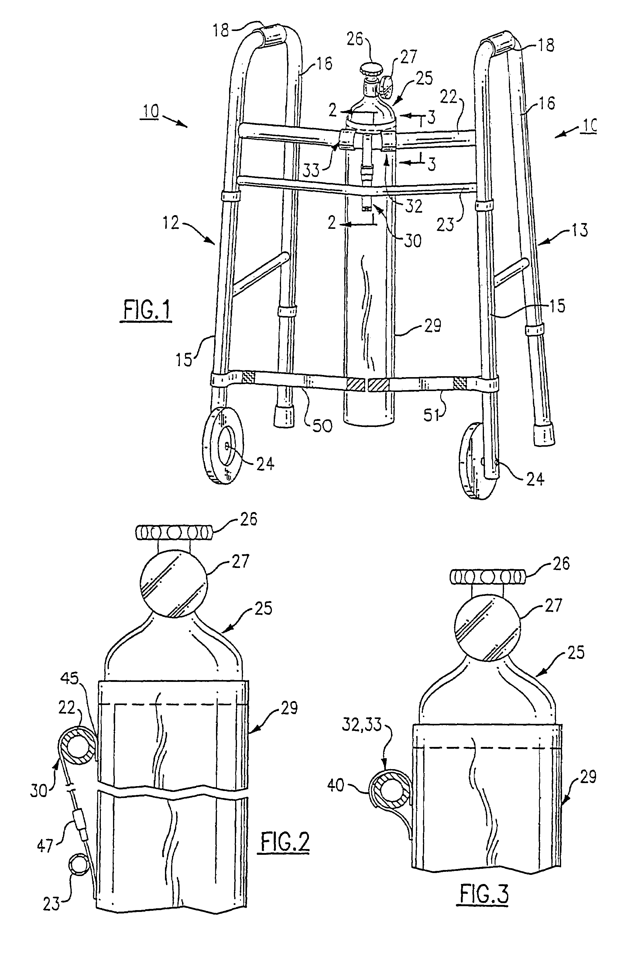 Oxygen bottle carrier appliance