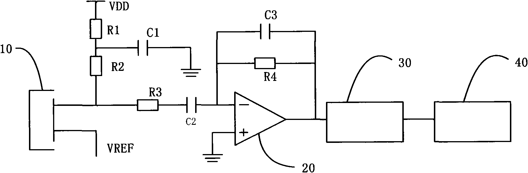 Simulation noise reduction system and method for microphone