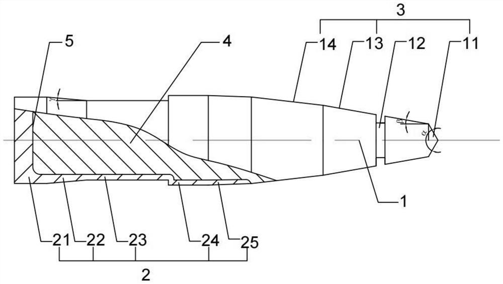 Super-cavity bullet with large cross-medium kinetic energy