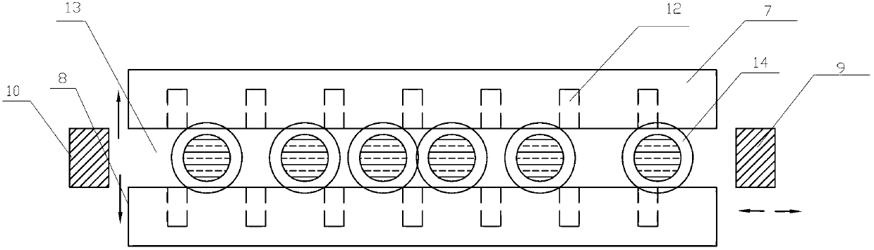 Arranging device for installing pipetting tips into tip box