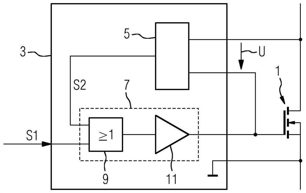 Actuating a metal-oxide semiconductor field-effect transistor