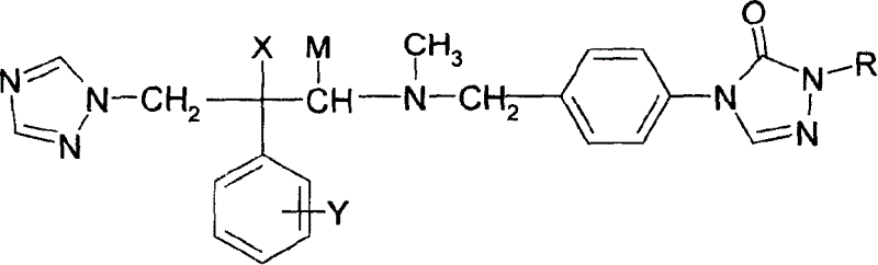 Substituted triazolone benzyl amine triazole antifungal compounds and method for preparing same