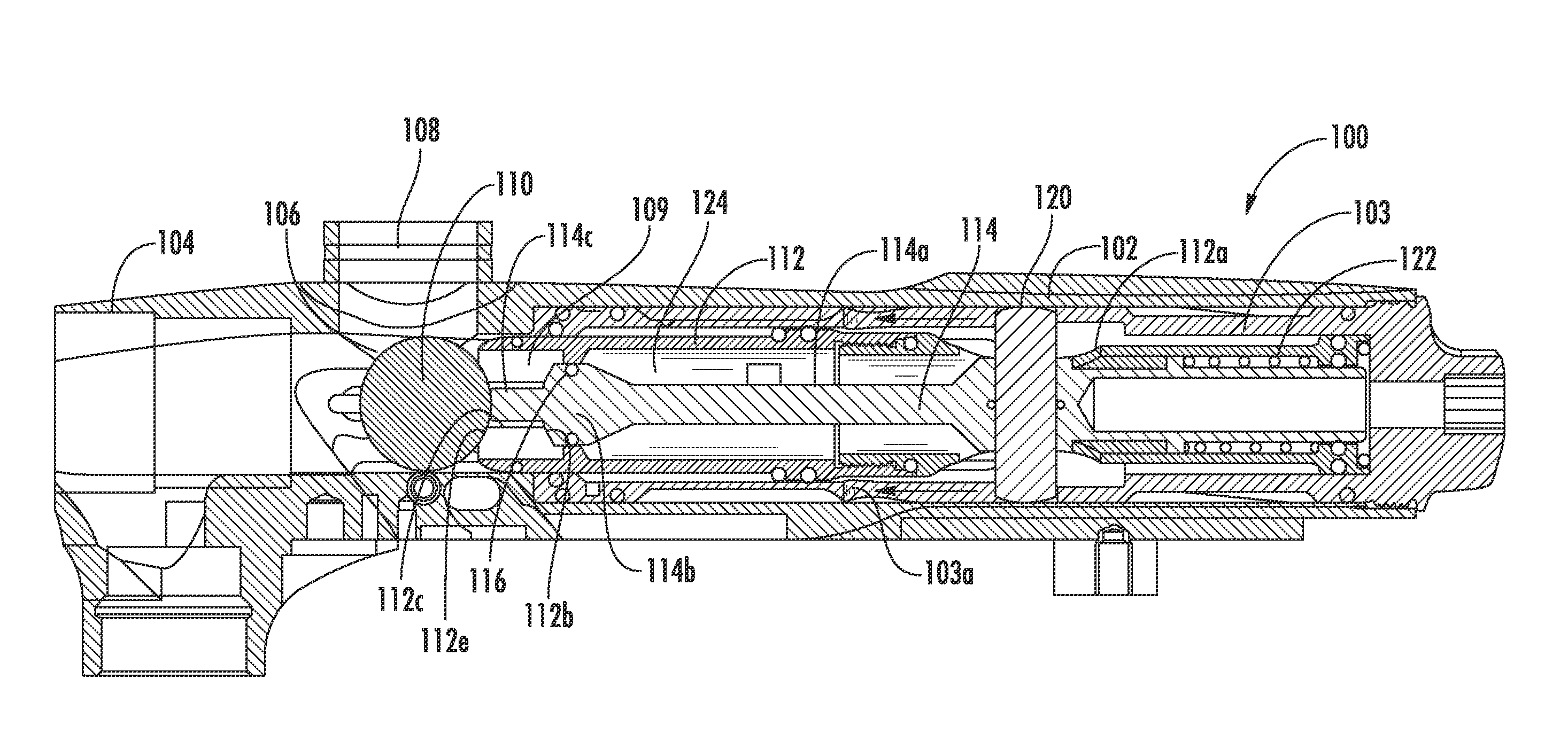 Bolt and valve mechanism that uses less gas