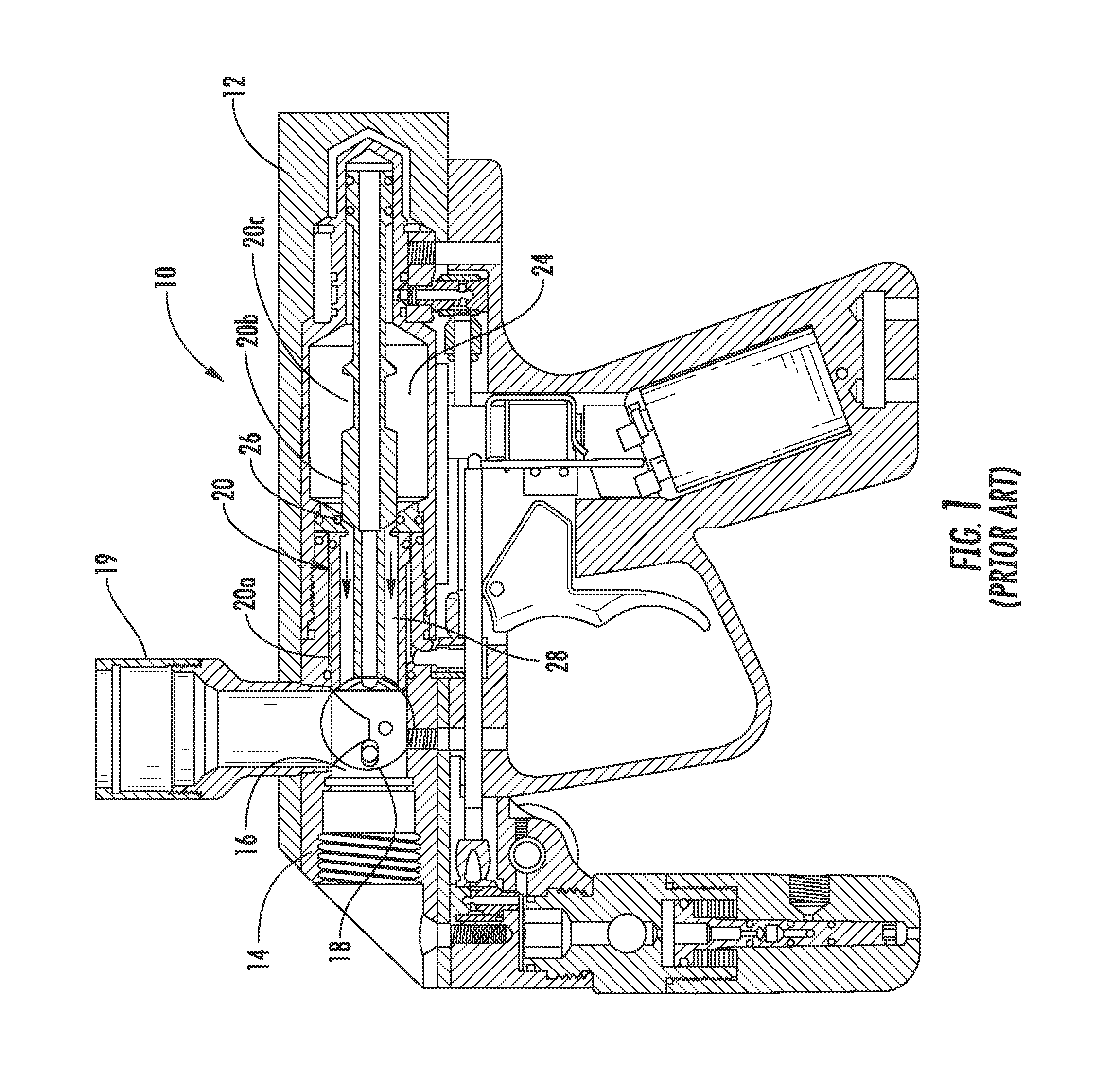 Bolt and valve mechanism that uses less gas