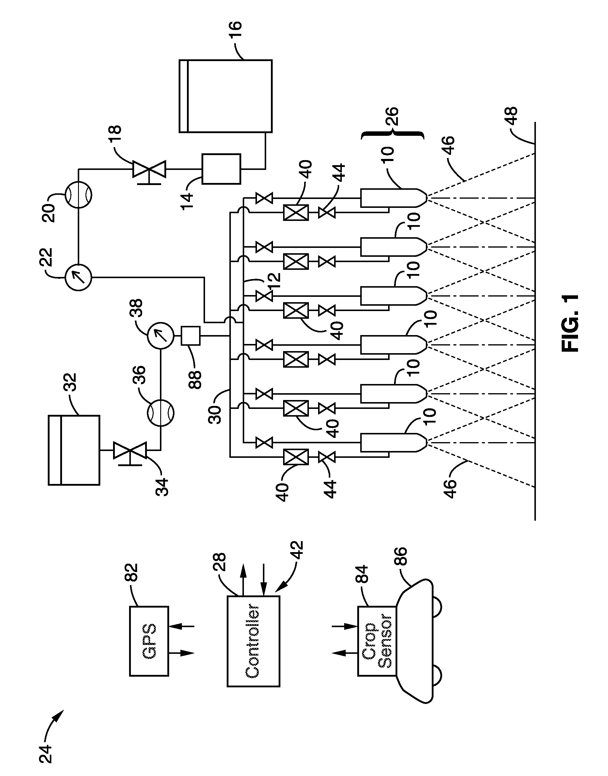 System and method for at-nozzle injection of agrochemicals