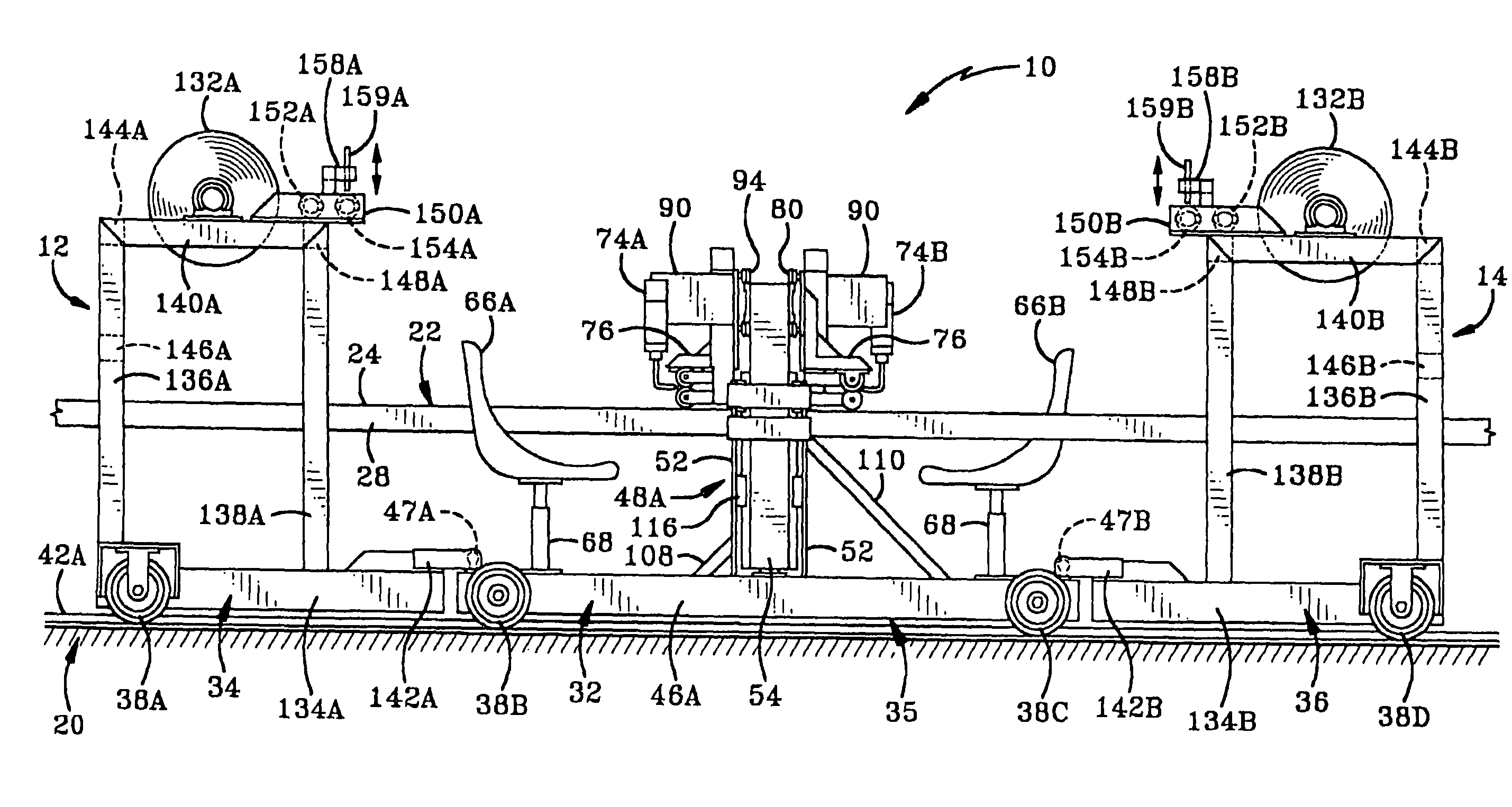 Bi-directional seaming machine