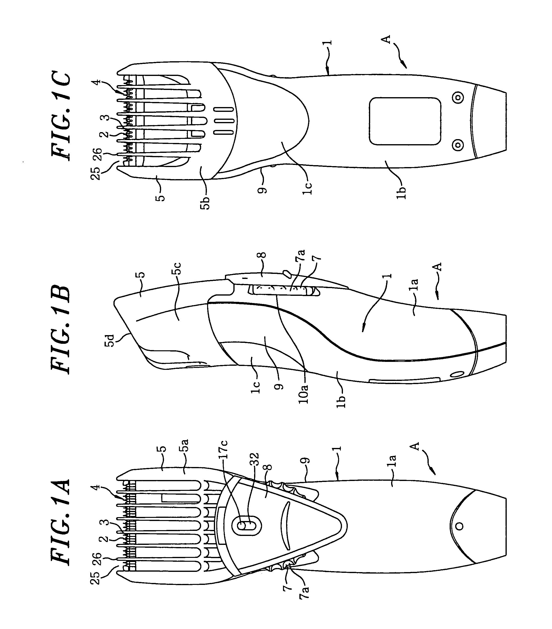 Hair trimmer with rattle dampening structure