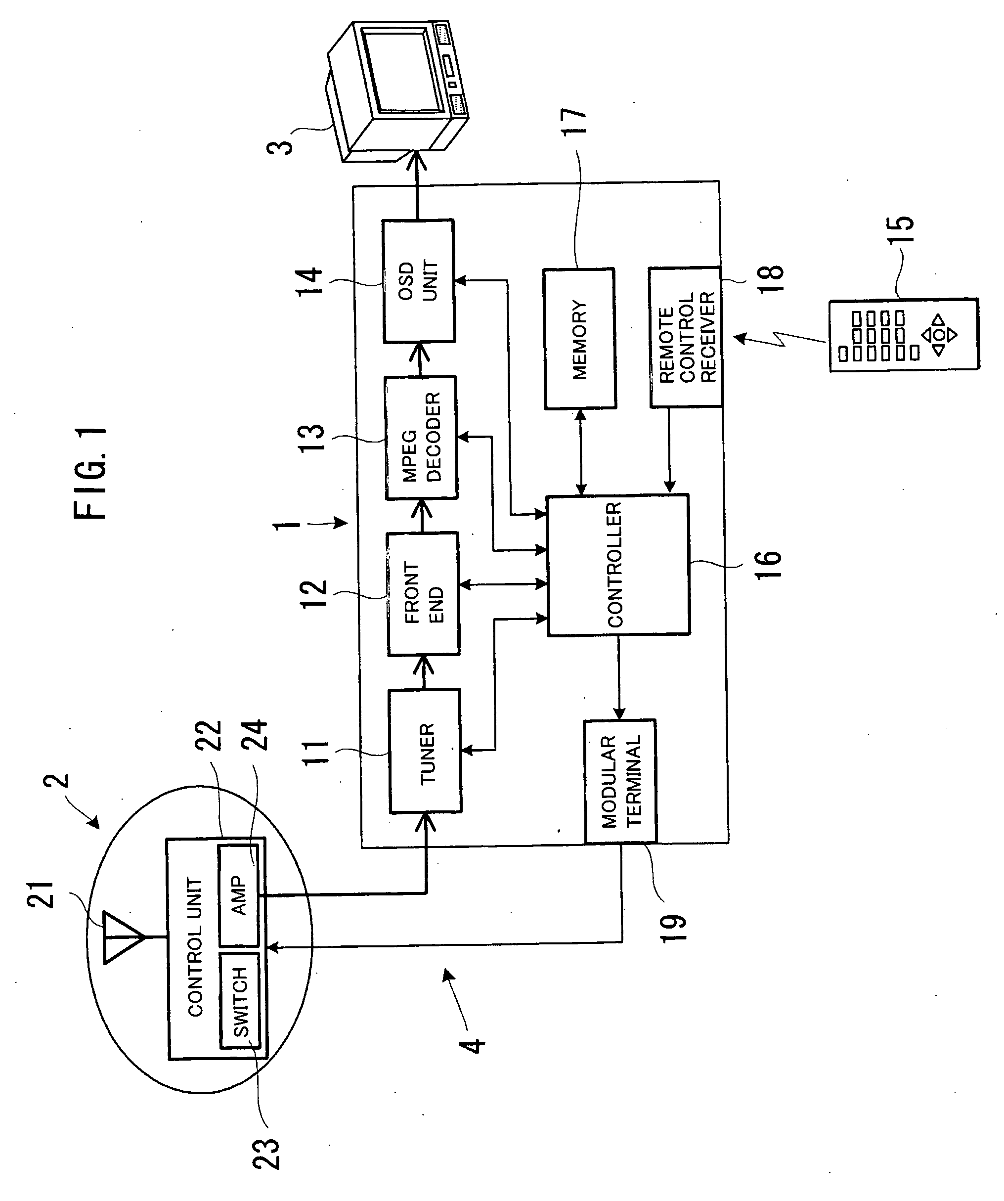 Digital terrestrial TV broadcast signal receiving system and digital terrestrial TV broadcast signal receiver