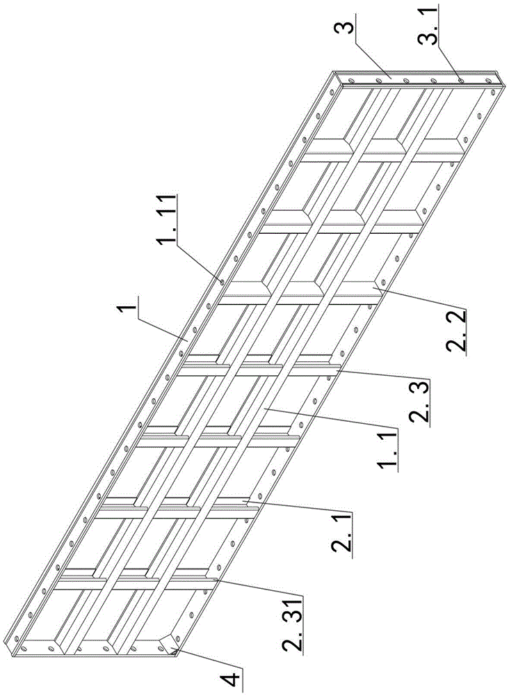 Aluminum alloy formwork trapezoid cross section profile and unit formwork structure of aluminum alloy formwork