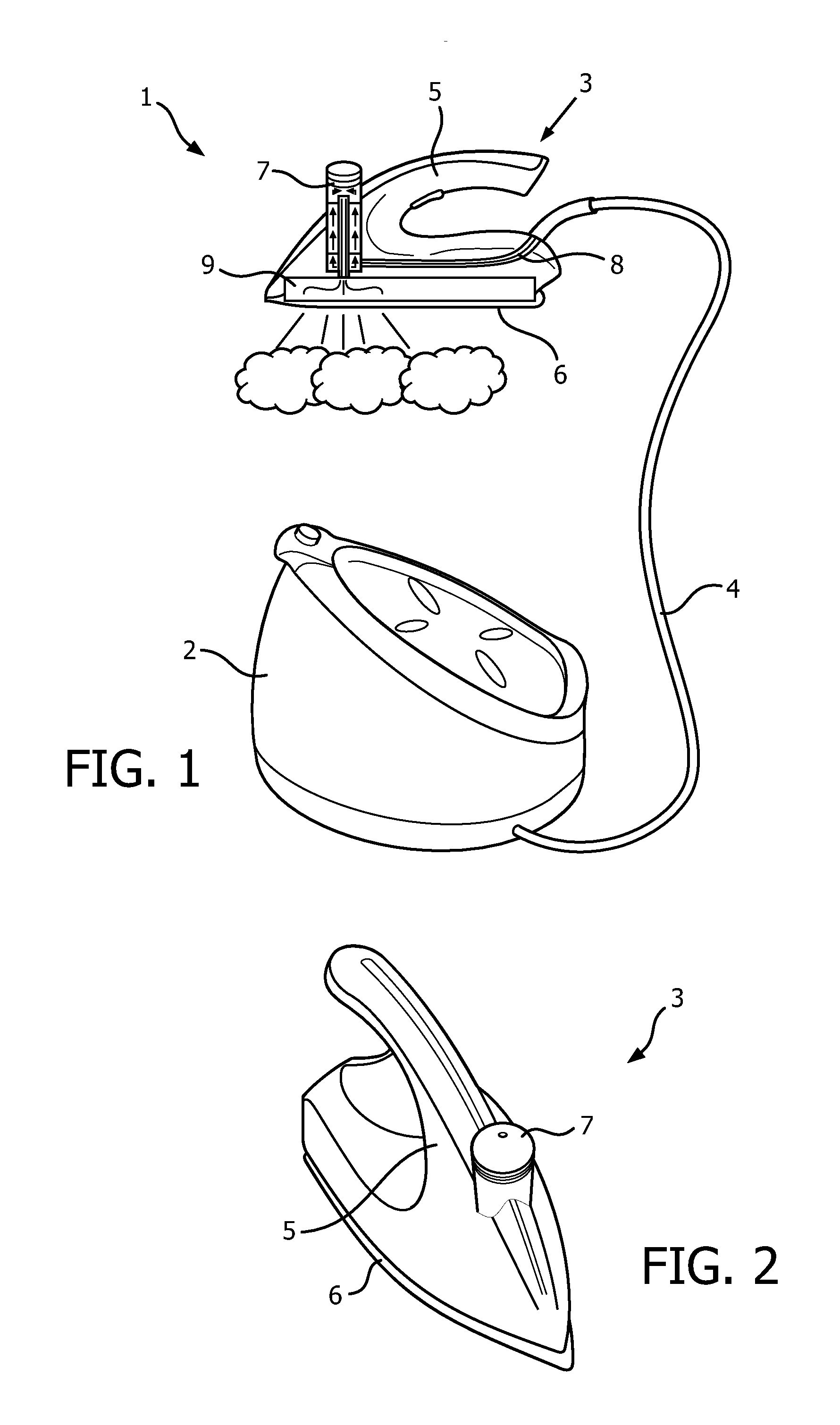 Steamer with filter unit, filter cartridge and method of conveying steam