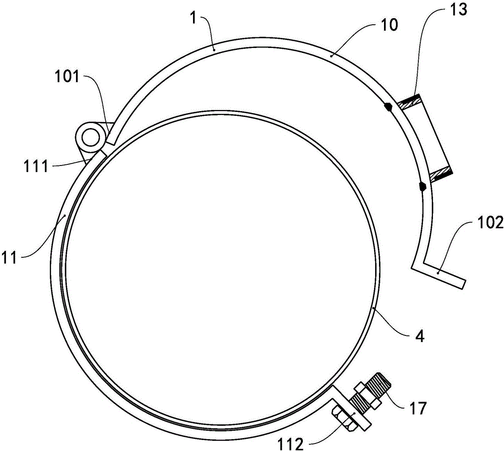 Pipeline hole opening device and pipeline hole opening method