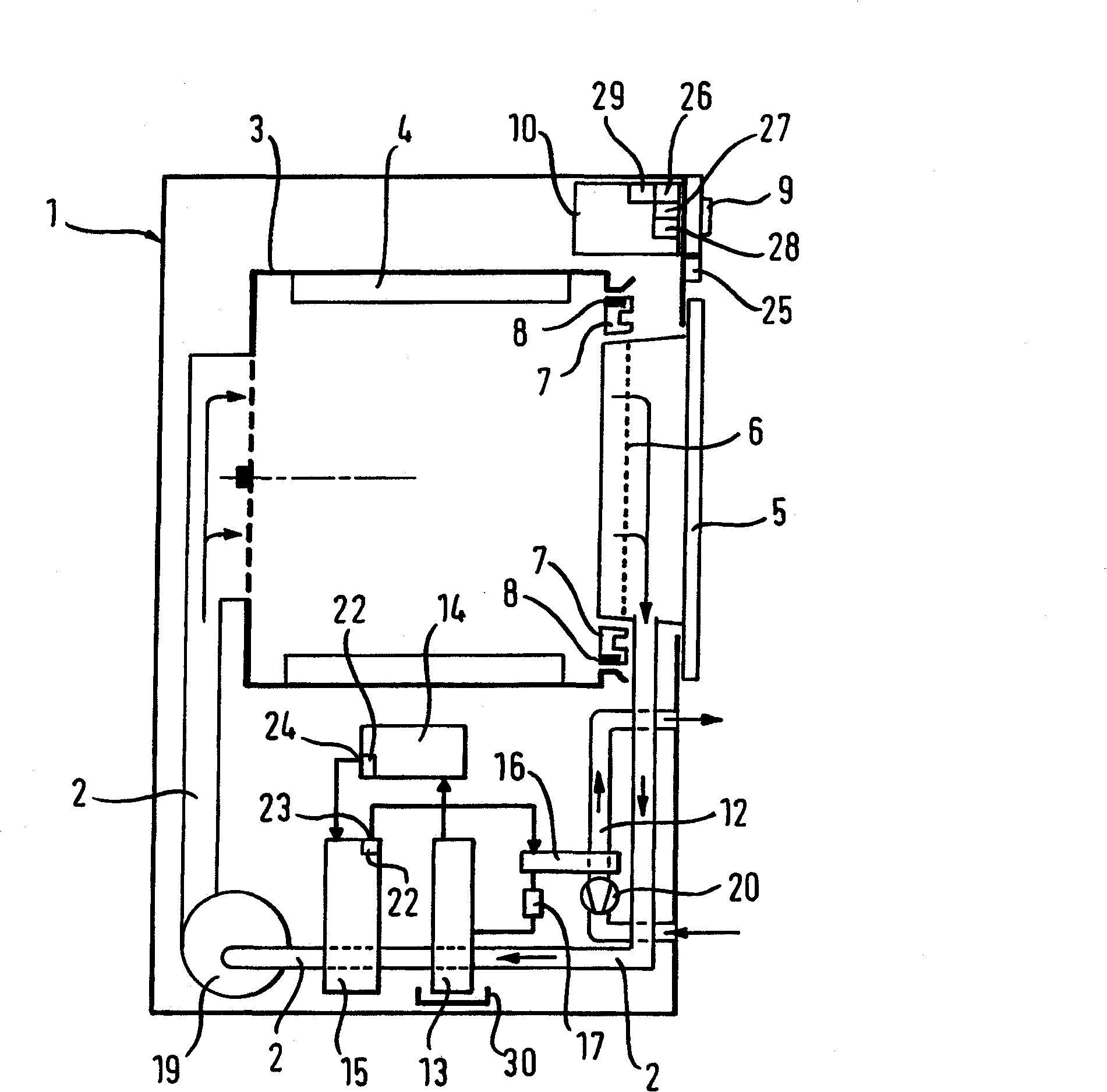 Condensation dryer with a heat pump and recognition of an impermissible operating state and method for the operation thereof