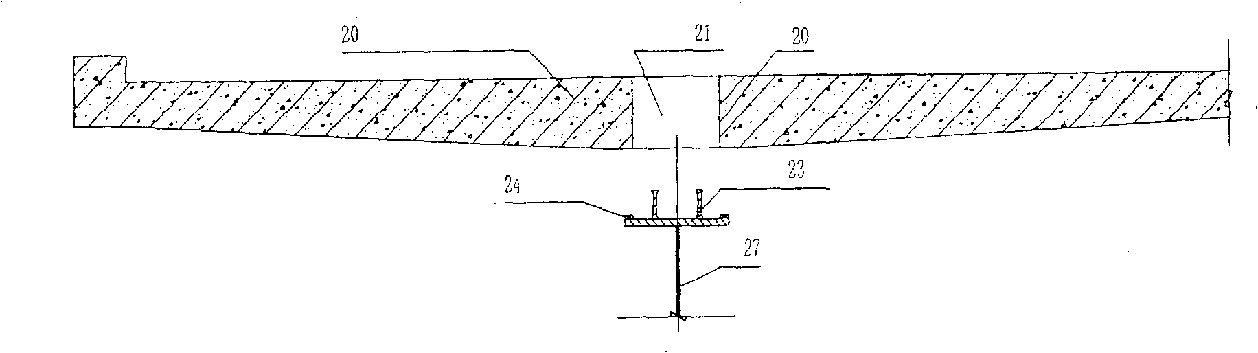 Superposition beam structure for prefabricated bridge surface plate and steel beam close combination