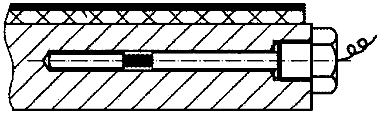 Apparatus and method for composite material thrust bearing online monitoring oil film temperature