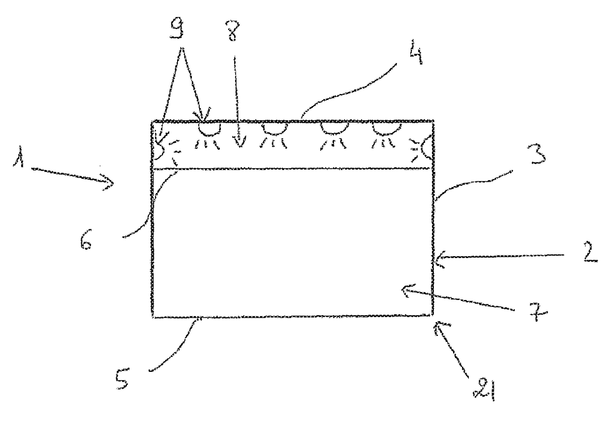 Stretched-web structure for producing a false ceiling or a dropped ceiling box