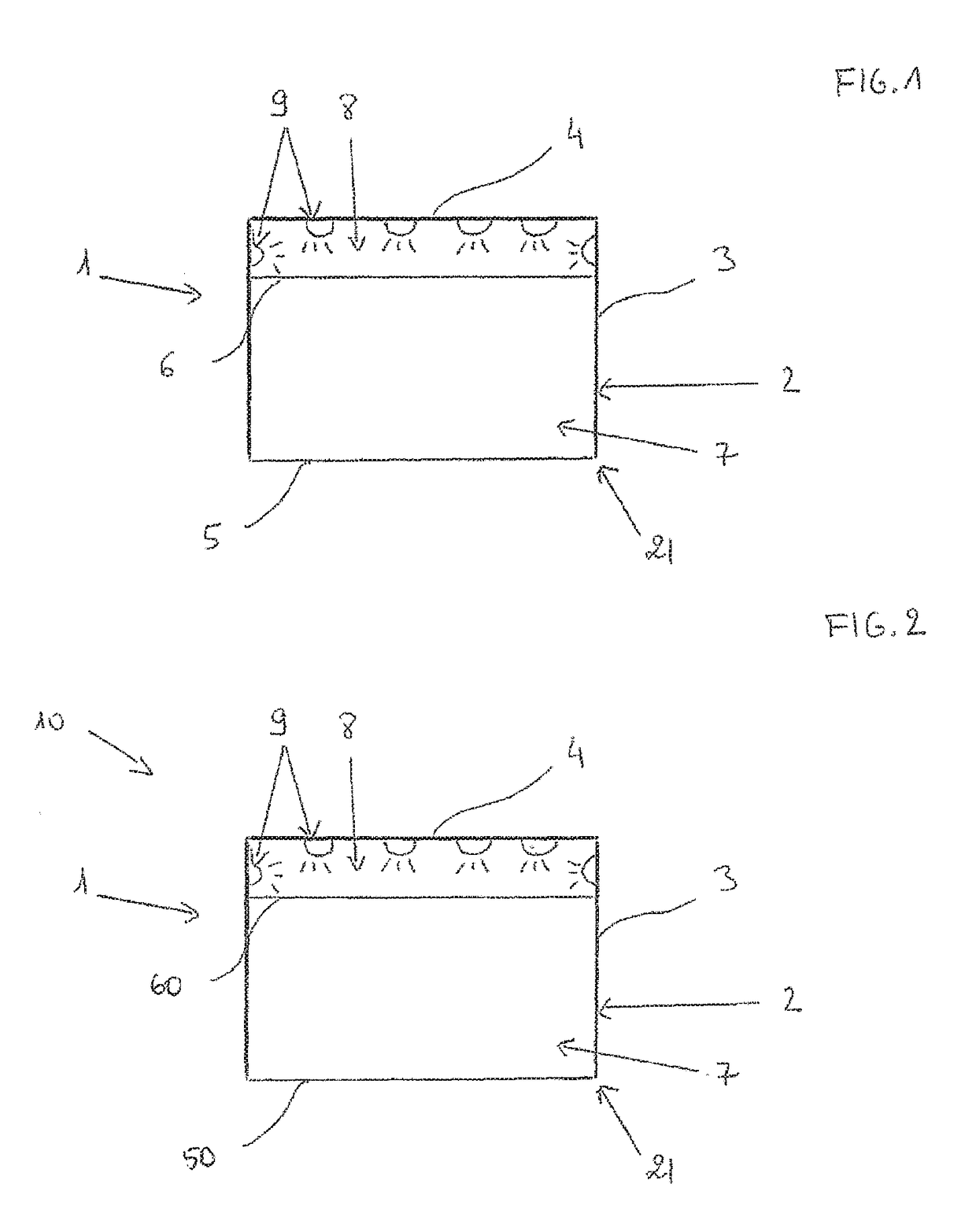 Stretched-web structure for producing a false ceiling or a dropped ceiling box