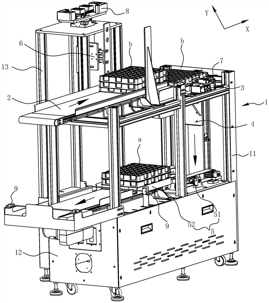 Automatic tray placing stock bin